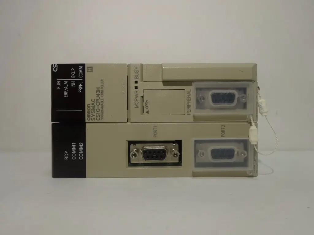 OMRON CS1G-CPU43H SYSMAC, CPU UNIT INCLUDES OMRON CS1W-SCB21-V1 COMMUNICATION- SKU 000 145C