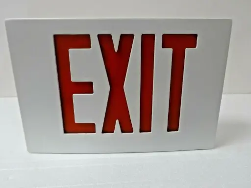 SIMKAR DIE-CAST #66-00093 SDCB2RWW EXIT LIGHT-SKU AO 100 323