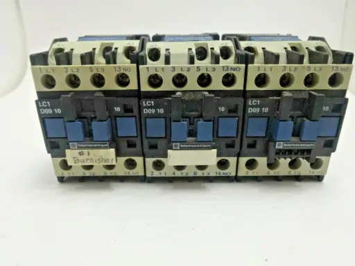 TELEMECANIQUE LC1-D09-10 CONTACTOR G6, 25A, 120V, 60HZ (LOT OF 3)-SKU 200 256C