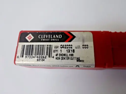 CLEVELAND TWIST DRILL EDP: C42262 1 X 18 4F ENDMILL HSS NON CENTER CUTTING-SKU 000 395B